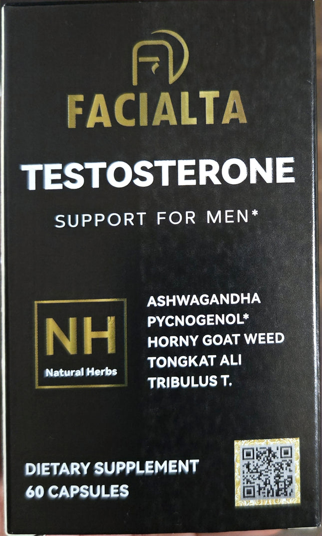 Testosterone Support for men by Facialta Dietary Supplement 60 Capsule