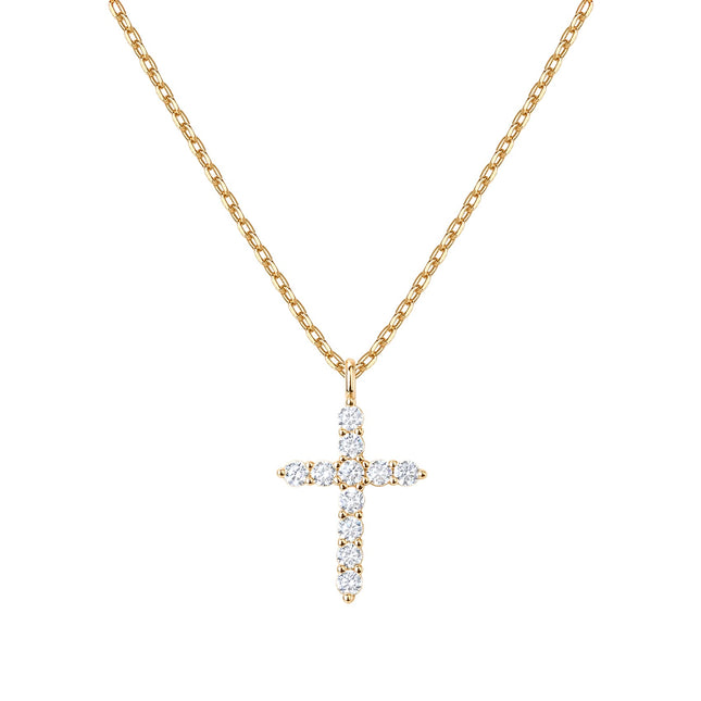 14K Gold Plated Cross Necklace for Women | Cross Pendant | Gold Necklaces for Women PAVOI