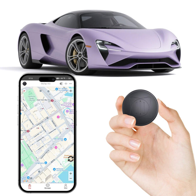 GPS Tracker for Vehicles No Subscription/No Monthly Fee  Mini Hidden Car GPS Tracker with Magnetic Case, Android and iOS Compatible Full Coverage Accurately Locate Vehicles