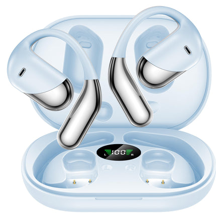 Wireless Earbuds, 60Hr Playtime Translation Earbuds Real Time - AI 144 Language Translator, Audifonos Traductores Inglés Español, IPX7 Waterproof Headset for Workout Running, Blue