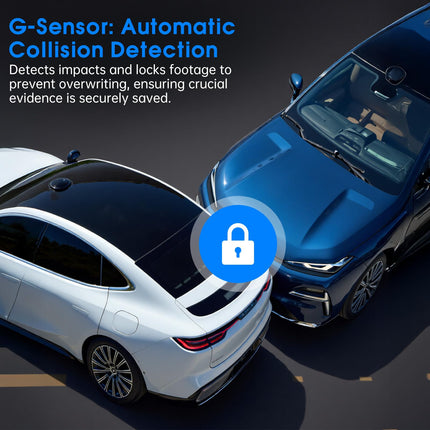 Dash Cam Front and Rear, 2.5K /1080P QHD Dual Dash Camera for Cars, Super Night Vision Dashcam, Loop Recording, 3.39” IPS, 64GB Card Included, 160° Wide Angle, Parking Mode