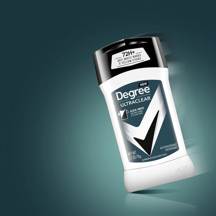 Degree Men UltraClear Antiperspirant Deodorant Black+White 72-Hour Sweat and Odor Protection Antiperspirant For Men With MotionSense Technology 2.7 oz