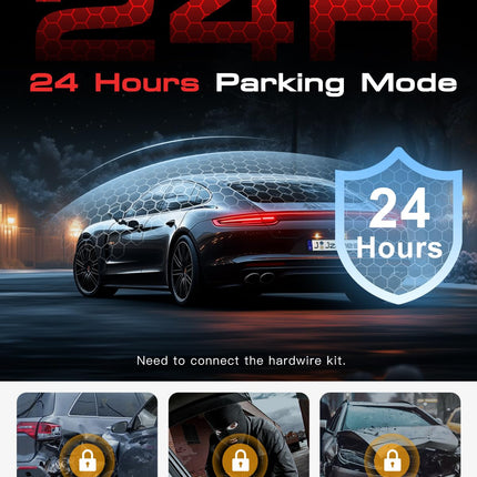 Dash Cam Front and Rear: 4K+1080P+1080P 3 Channel Dash Camera for Cars, STARVIS 2 Sensor Dash Camera with HDR Night Vision, 24H Parking Mode Car Camera with GPS, Free 64GB Card