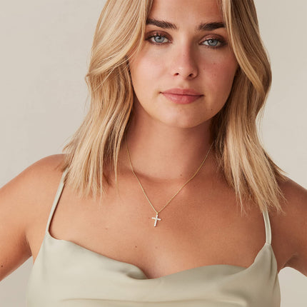 14K Gold Plated Cross Necklace for Women | Cross Pendant | Gold Necklaces for Women PAVOI