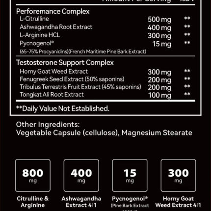Testosterone Support for men by Facialta Dietary Supplement 60 Capsule