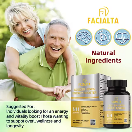 Golden herbs energy booster A Power blend for dietary supplement 60 capsule