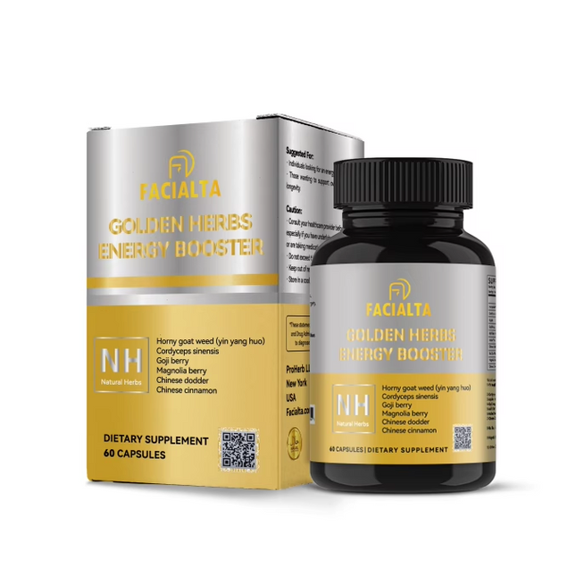 Golden herbs energy booster A Power blend for dietary supplement 60 capsule