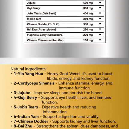 Golden herbs energy booster A Power blend for dietary supplement 60 capsule
